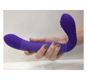 Rechargeable Silicone Love Rider Strapless Strap On Purple