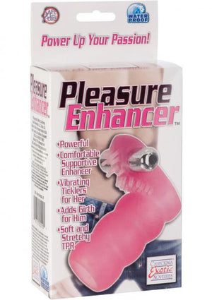 Pleasure Enhancer With Removable Stimulator Waterproof 3.5 Inch Pink