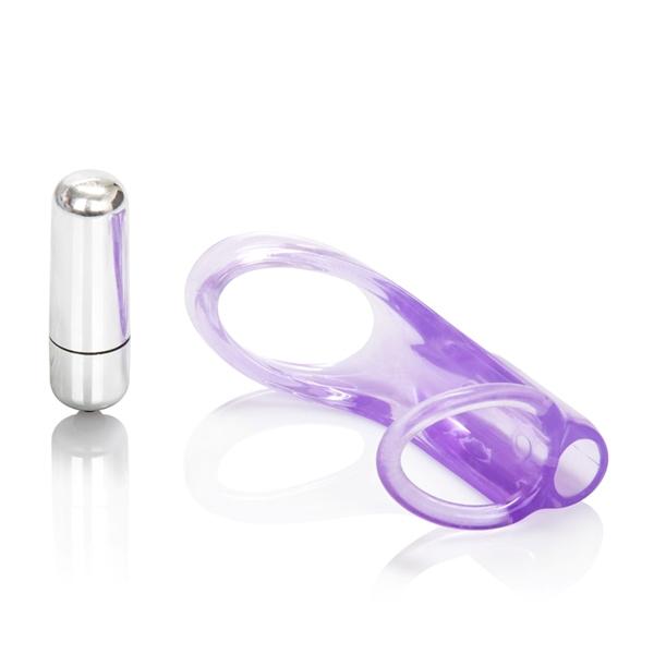 Intimate Pleasure Ring Vibrating Purple Enhancer