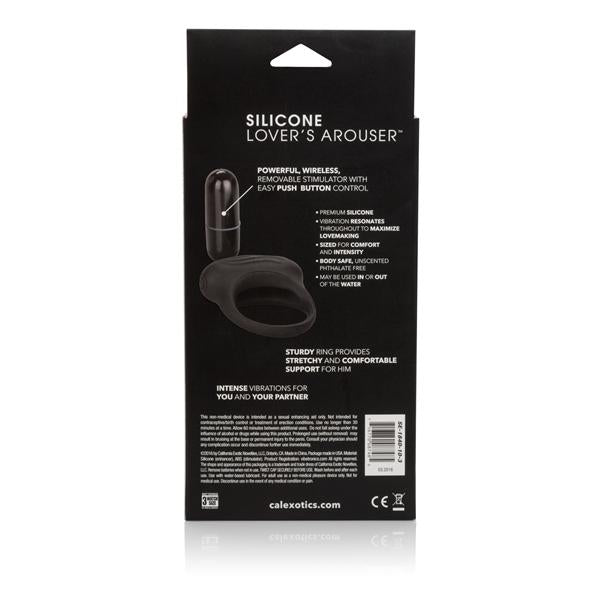 Silicone Lovers Arouser Black Vibrating Ring