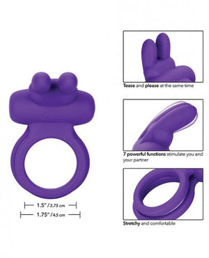 Rockin Rabbit Enhancer Vibrating Cock Ring Purple