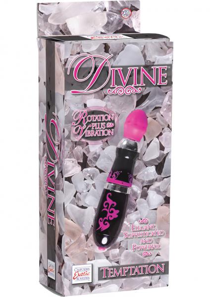 Divine Temptation Rotation Plus Vibration 1.25 Inch Massager Pink And Black