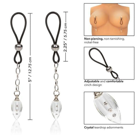 Nipple Play Non Piercing Jewelry Crystal Teardrop