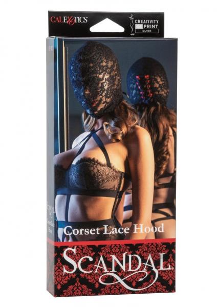 Scandal Corset Lace Hood Black O/S