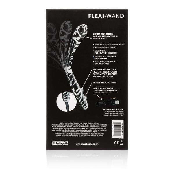 Hype Flexi Wand Black White Vibrator