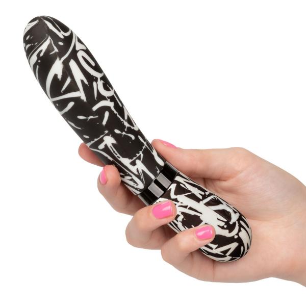 Hype Wand Flexible Shaft Black White Vibrator