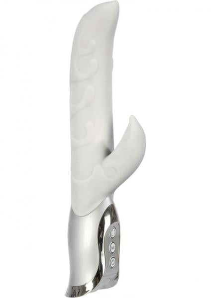 Couture Collection Abstract 5.5 Inch 7 Function Personal Massager White