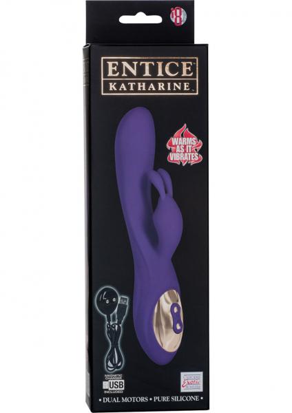 Entice Katharine Silicone Rechargeable Warming Rabbit Purple