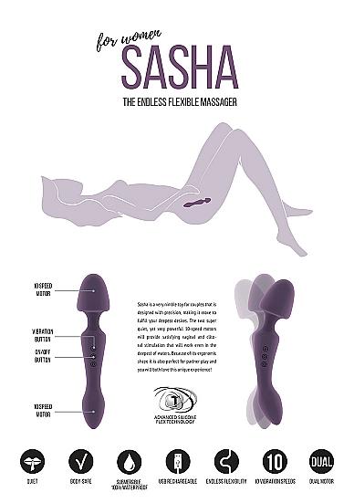 Jil Sasha Flexible Wand Body Massager Purple
