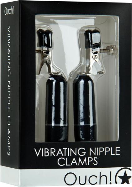 Ouch! Vibrating Nipple Clamps Black