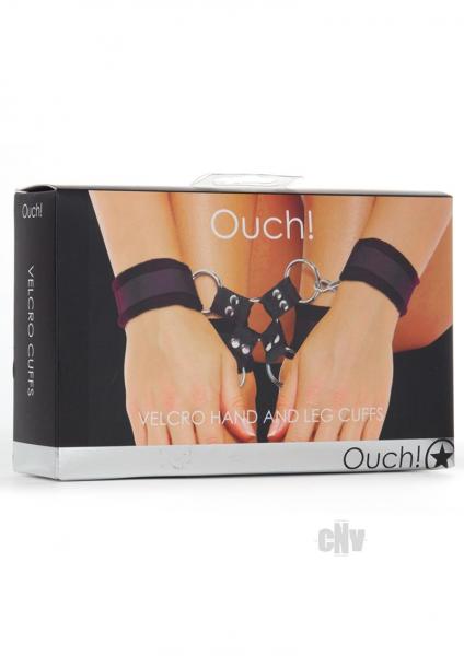 Ouch Velcro Hand/Leg Cuffs Black