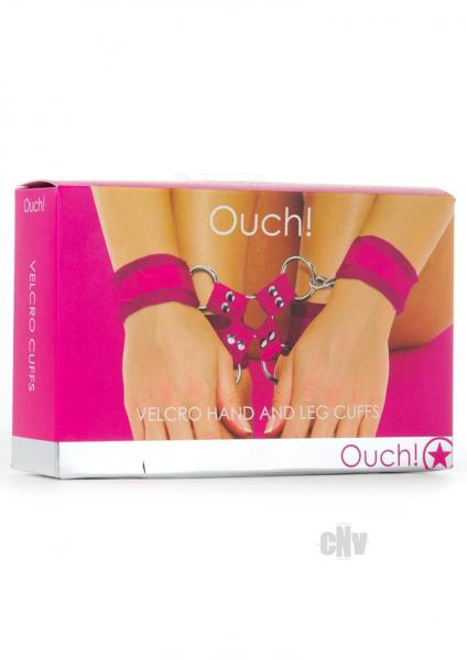 Ouch Velcro Hand/Leg Cuffs Pink