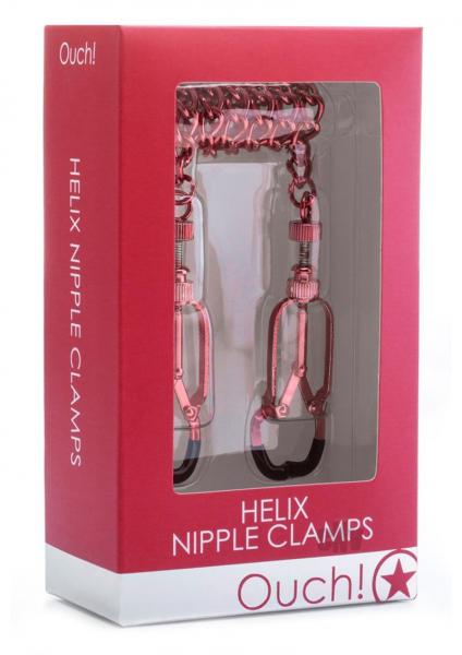Ouch Helix Nipple Clamps Red