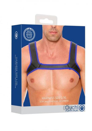 Ouch Neoprene Harness L/Xl Blue