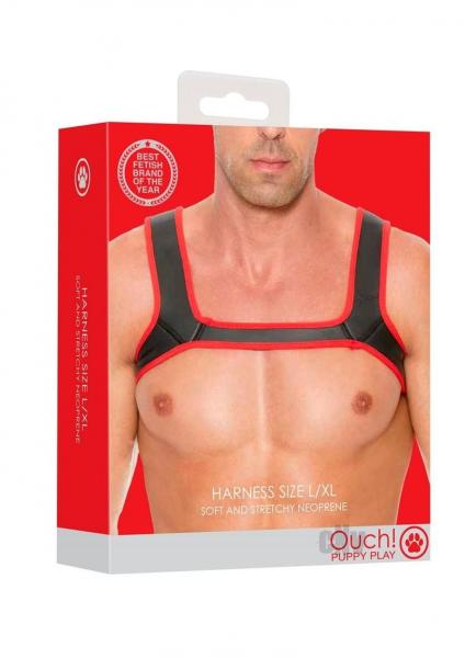 Ouch Neoprene Harness L/Xl Red