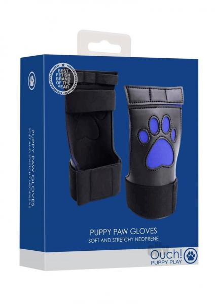 Ouch Neoprene Puppy Paw Gloves Blue