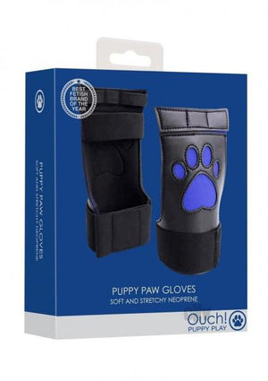 Ouch Neoprene Puppy Paw Gloves Blue