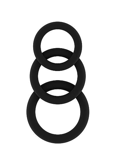 Sono No 25 Cock Ring Set Black 3 Piece