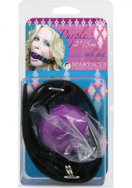 Large Ball Gag With D Ring 2 Inch Purple