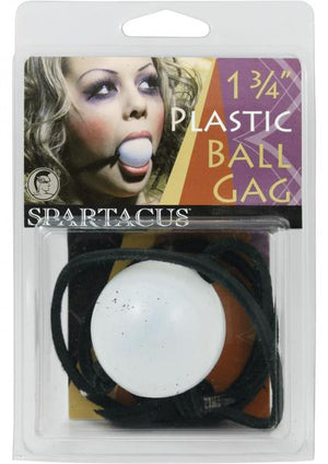 Thong Plastic Ball Gag 1.75 Inch White