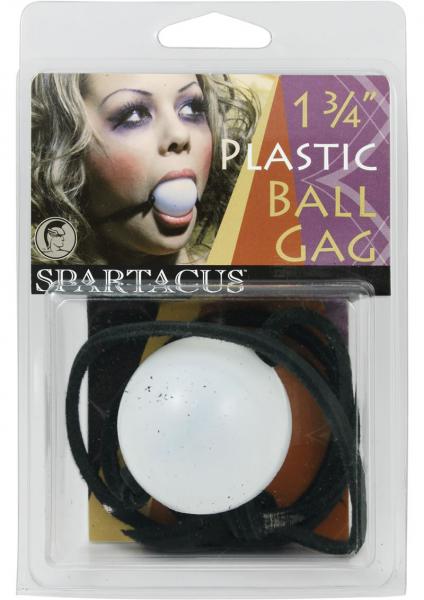 Thong Plastic Ball Gag 1.75 Inch White
