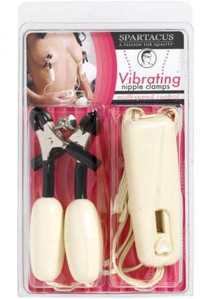 Vibrating Jumper Cable Nipple Clamps Ivory