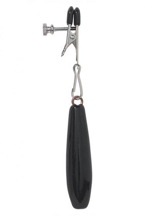 Single Nipple Clamp With 6 Ounce Weight Black