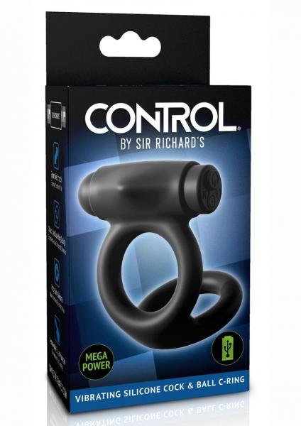 Sir Richard's Control Cock & Ball C Ring Vibrating Black