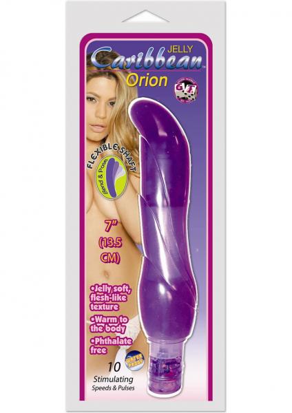 Jelly Caribbean Orion Vibrator Waterproof Purple