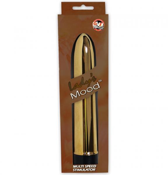 Lady's Mood 7 Inches Plastic Vibrator Gold