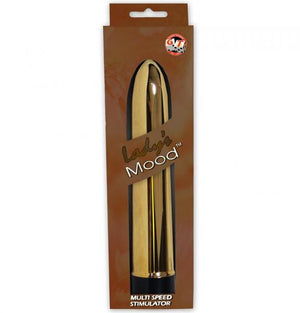 Lady's Mood 7 Inches Plastic Vibrator Gold