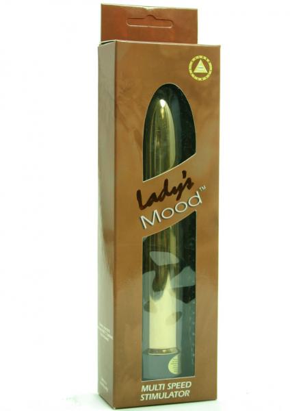 Lady's Mood 7 Inches Plastic Vibrator Gold