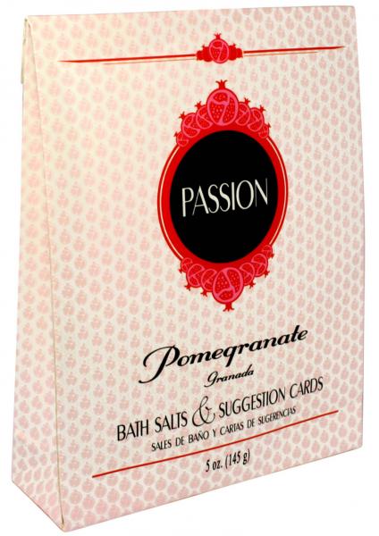 Passion Pomegranate Scented Bath Salts With Suggestion Cards