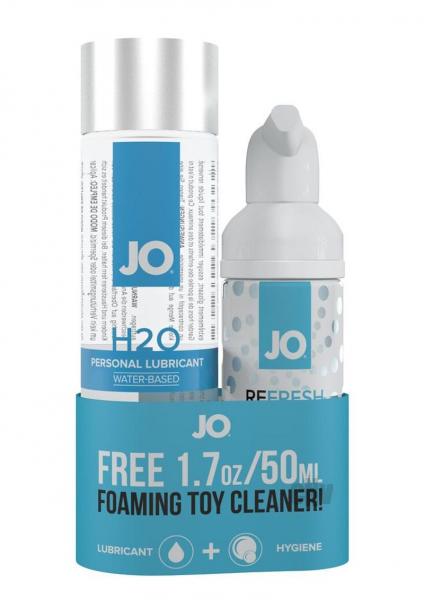 Jo H2 O Classic Lube 4oz + Free Travel Toy Cleaner