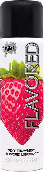 Wet Flavored Gel Lubricant Strawberry 3oz