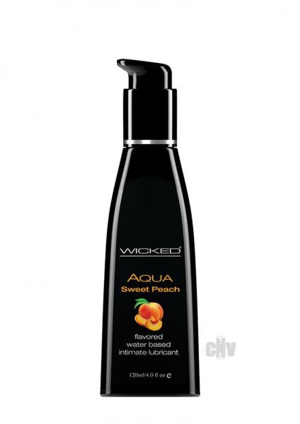 Wicked Aqua Sweet Peach Flavored Lubricant 4oz