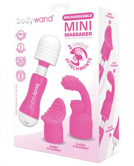Bodywand Rechargeable Mini Pink With Attachments