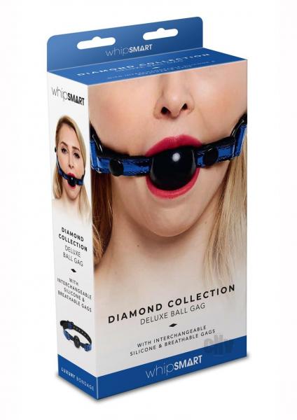 Whipsmart Deluxe Ball Gag Blue