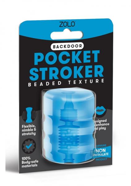 Zolo Backdoor Beaded Texture Pocket Stroker Blue