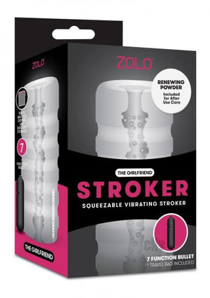 Zolo Girlfriend Squeezable Vibrating Stroker White