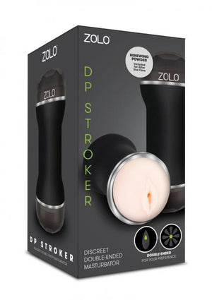 Zolo Dp Stroker Double Ended Masturbator Beige