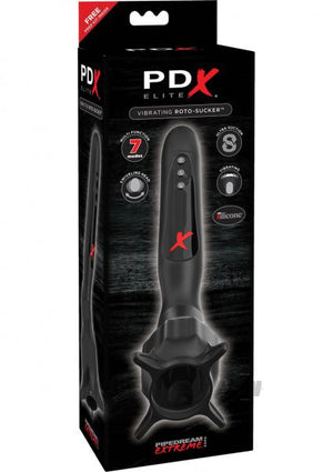 Pdx Elite Vibrating Roto Sucker Black