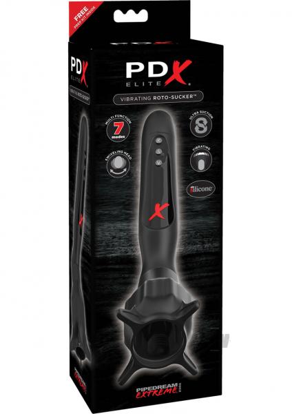 Pdx Elite Vibrating Roto Sucker Black