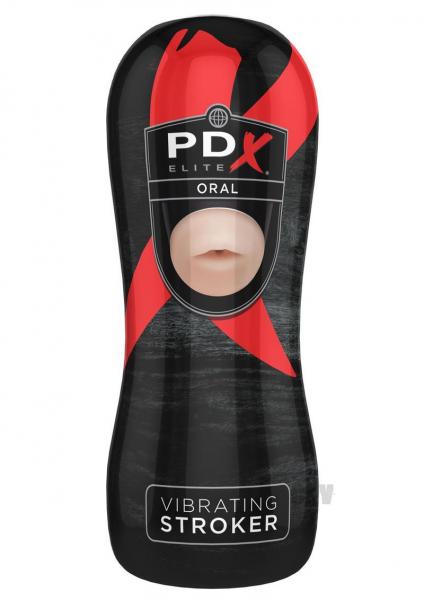 Pdx Elite Vibrating Oral Stroker Beige