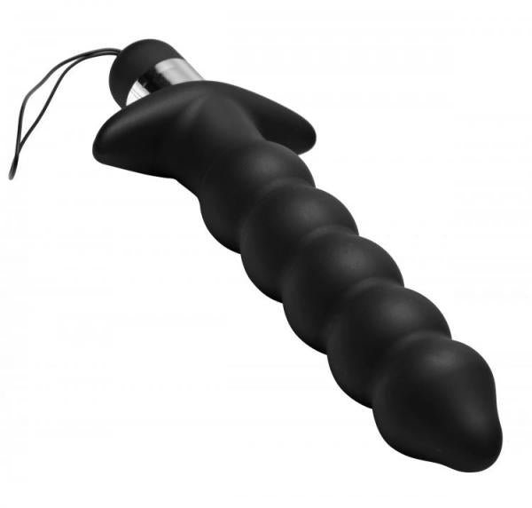 Black Vibrating Remote Anal Beads
