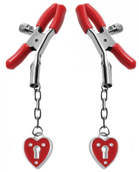 Charmed Heart Padlock Nipple Clamps