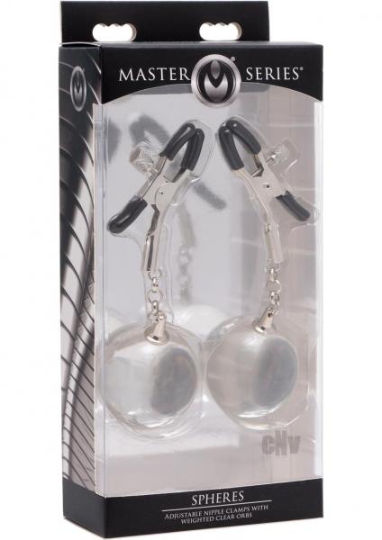 Spheres Adjustable Nipple Clamps Weighted Clear Orbs