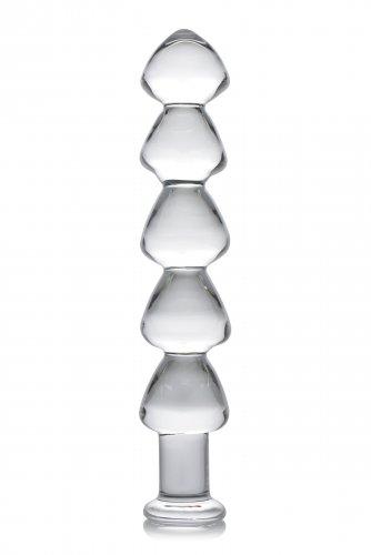Drops Anal Links Glass Dildo Clear