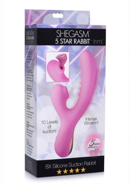 Inmi 5 Star 8x Suction Rabbit Pink