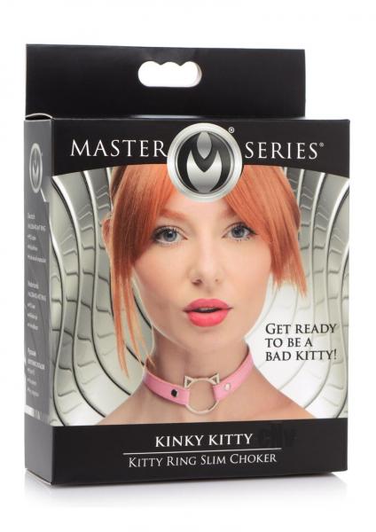 Kinky Kitty Ring Slim Choker Pink